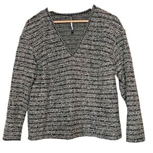 Plenty by Tracy Reese SZ Sm Tweed 10% Wool Blend Lagenlook Sweater Boho Grunge